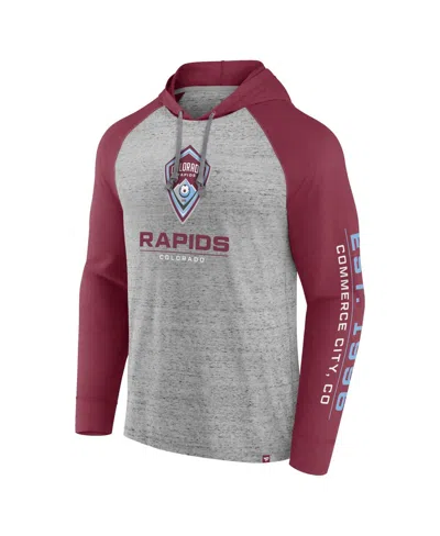 Fanatics Men's  Steel Colorado Rapids Deflection Raglan Pullover Hoodie In Steel