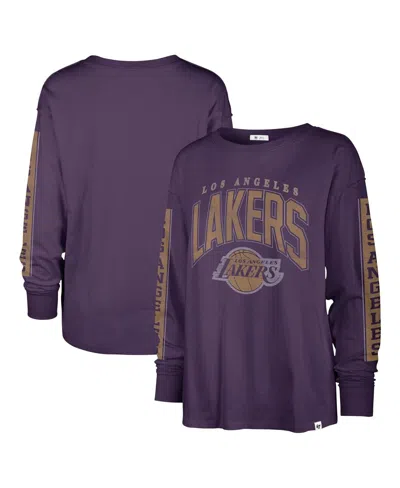 Shop 47 Brand Women's ' Purple Los Angeles Lakers Tomcat Long Sleeve T-shirt