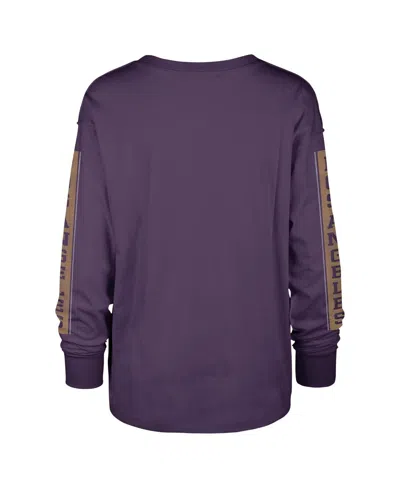 Shop 47 Brand Women's ' Purple Los Angeles Lakers Tomcat Long Sleeve T-shirt