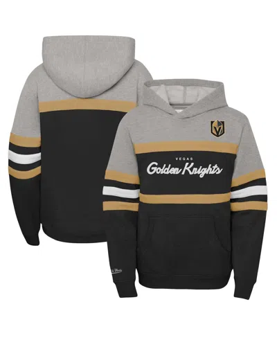 Mitchell & Ness Big Boys Black Vegas Golden Knights Head Coach Pullover Hoodie In Black
