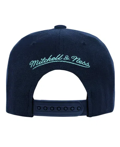 Shop Mitchell & Ness Youth Boys And Girls  Navy Seattle Kraken Retro Script Color Block Adjustable Hat