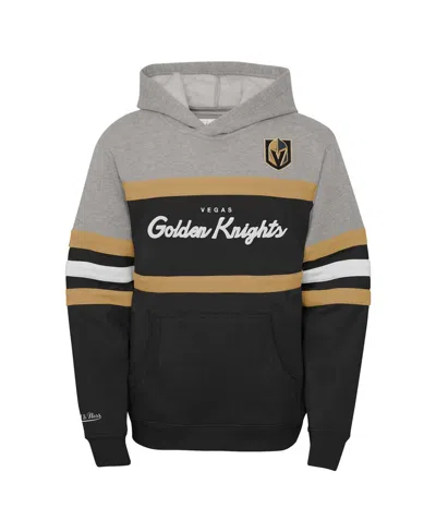 Mitchell & Ness Big Boys Black Vegas Golden Knights Head Coach Pullover Hoodie In Black