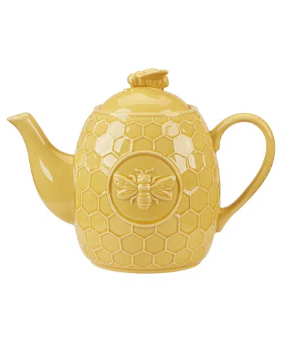 Shop Certified International French Bees Embossed Honeycomb Teapot In Miscellaneous