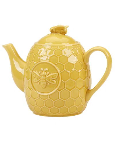 Shop Certified International French Bees Embossed Honeycomb Teapot In Miscellaneous
