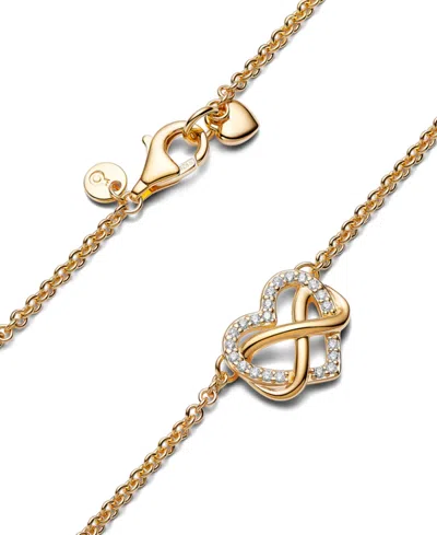 Pandora Sparkling Infinity Heart Collier Necklace In Gold