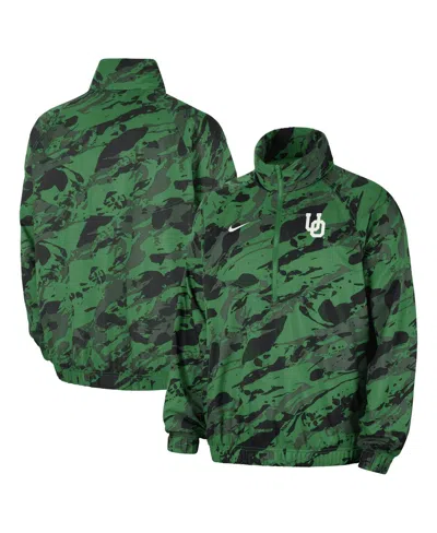 Shop Nike Men's  Green Oregon Ducks Anorak Half-zip Jacket