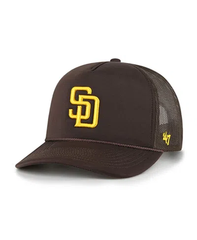 Shop 47 Brand Men's ' Brown San Diego Padres Foamo Trucker Snapback Hat
