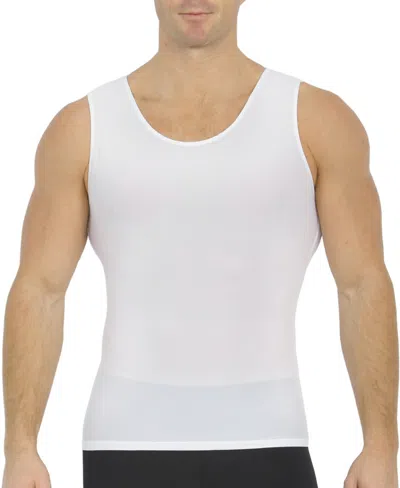 Shop Instaslim Men's Power Mesh Compression Muscle Tank Top In White