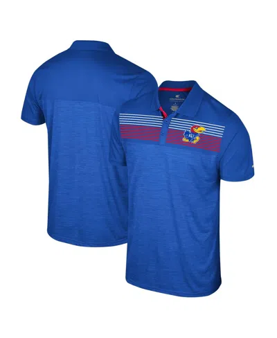Shop Colosseum Men's  Royal Kansas Jayhawks Langmore Polo Shirt