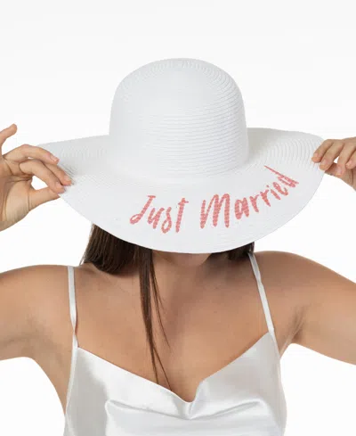 Shop Bellissima Millinery Collection Women's Just Married Floppy Hat In White