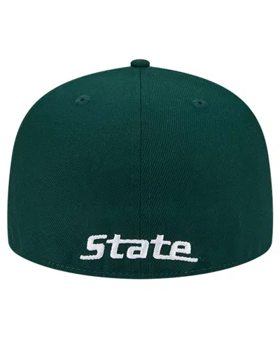 Shop New Era Men's  Green Michigan State Spartans Throwback 59fifty Fitted Hat