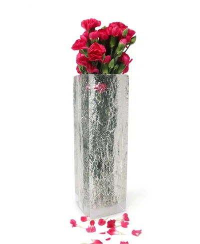 Vivience Textured Design Acrylic Vase In Clear