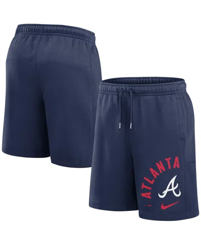 Nike Atlanta Braves Arched Kicker  Men's Mlb Shorts In Navy