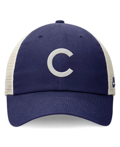 Shop Nike Men's  Royal Chicago Cubs Cooperstown Collection Rewind Club Trucker Adjustable Hat