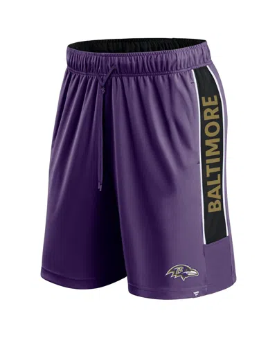 Shop Fanatics Men's  Purple Baltimore Ravens Win The Match Shorts