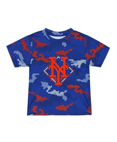 Shop Outerstuff Little Boys And Girls Royal New York Mets Field Ball T-shirt And Shorts Set