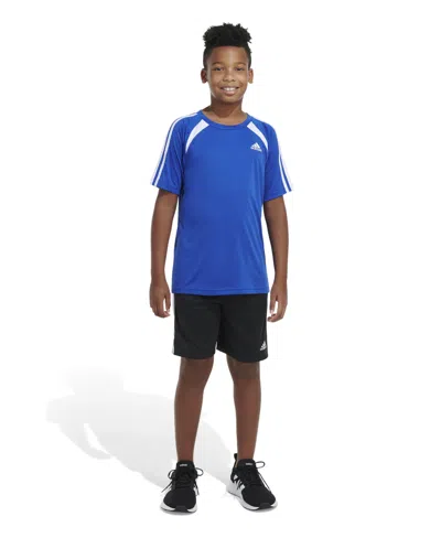 Shop Adidas Originals Big Boys Short Sleeve Aeroready Soccer T-shirt In Semi Lucid Blue
