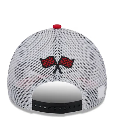 New Era Men's  Black, Red Chicago Bulls A-frame 9forty Trucker Hat In Black,red