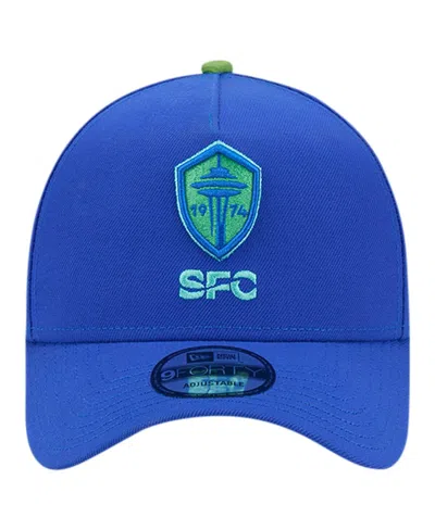 Shop New Era Men's  Blue Seattle Sounders Fc 2024 Kick Off Collection 9forty A-frame Adjustable Hat