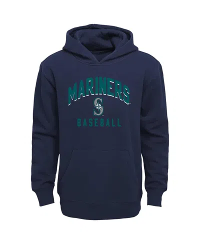 Shop Outerstuff Toddler Boys And Girls Navy, Gray Seattle Mariners Play-by-play Pullover Fleece Hoodie And Pants Set In Navy,gray