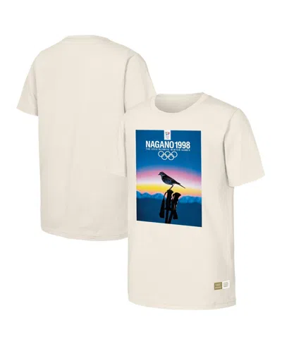 Shop Outerstuff Men's Natural 1998 Nagano Games Olympic Heritage T-shirt