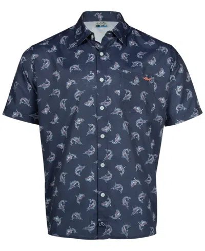 Shop Salt Life Men's Game Time Marlin Graphic Shirt In Midnight
