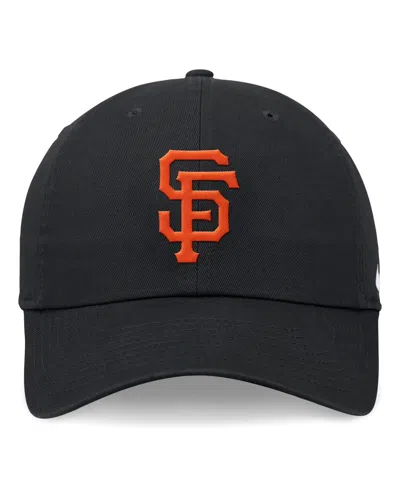 Shop Nike Men's  Black San Francisco Giants Evergreen Club Adjustable Hat