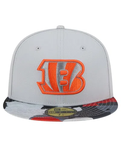 Shop New Era Men's  Gray Cincinnati Bengals Active Camo 59fifty Fitted Hat