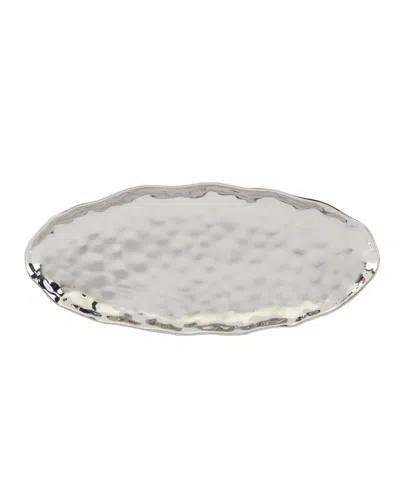 Shop Certified International Silver Coast Oval Fish Platter In Miscellaneous