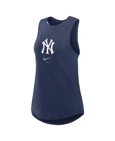 Nike Navy New York Yankees Legacy Icon High Neck Fashion Tank Top In Navy