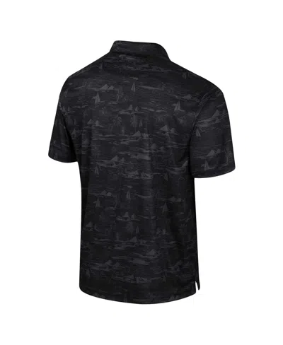 Shop Colosseum Men's  Black Iowa Hawkeyes Daly Print Polo Shirt