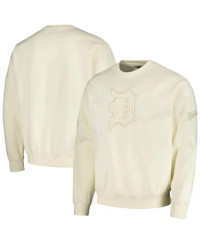 Shop Pro Standard Men's  Cream Detroit Tigers Neutral Drop Shoulder Pullover Sweatshirt