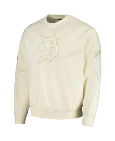 Shop Pro Standard Men's  Cream Detroit Tigers Neutral Drop Shoulder Pullover Sweatshirt