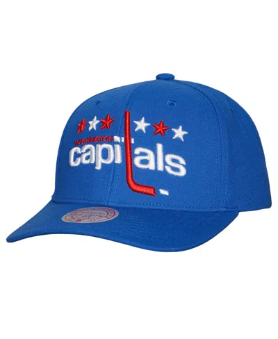 Shop Mitchell & Ness Men's  Blue Washington Capitals Team Ground Pro Adjustable Hat