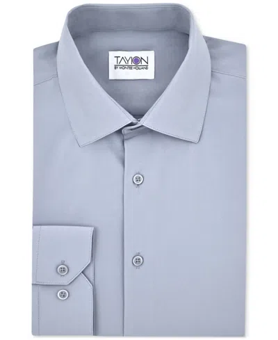 Shop Tayion Collection Men's Solid Dress Shirt In Dapple Grey