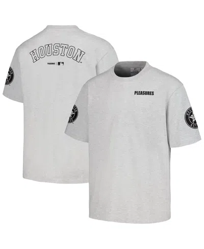 Shop Pleasures Men's  Gray Houston Astros Team T-shirt