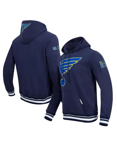 Shop Pro Standard Men's  Navy St. Louis Blues Retro Classic Fleece Pullover Hoodie