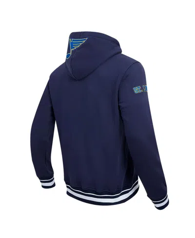 Shop Pro Standard Men's  Navy St. Louis Blues Retro Classic Fleece Pullover Hoodie