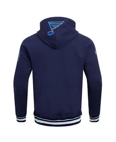 Shop Pro Standard Men's  Navy St. Louis Blues Retro Classic Fleece Pullover Hoodie