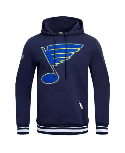 Shop Pro Standard Men's  Navy St. Louis Blues Retro Classic Fleece Pullover Hoodie