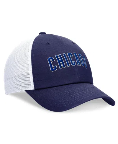 Nike Men's  Royal Chicago Cubs Evergreen Wordmark Trucker Adjustable Hat In Royal