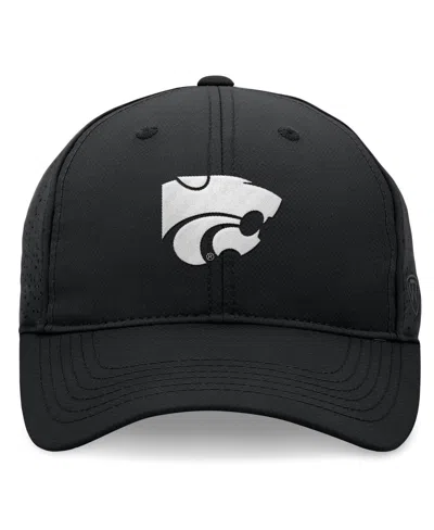 Shop Top Of The World Men's  Black Kansas State Wildcats Liquesce Trucker Adjustable Hat