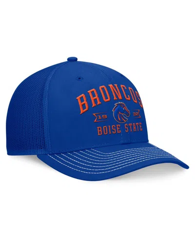 Shop Top Of The World Men's  Royal Boise State Broncos Carson Trucker Adjustable Hat