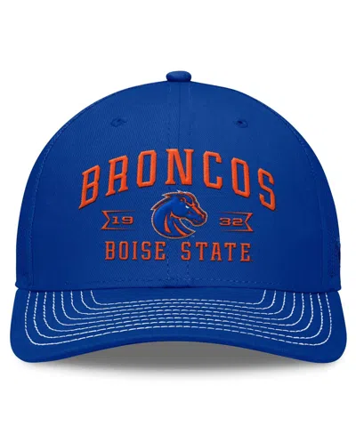Shop Top Of The World Men's  Royal Boise State Broncos Carson Trucker Adjustable Hat