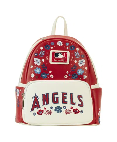 Shop Loungefly Men's And Women's  Los Angeles Angels Floral Mini Backpack In Multi