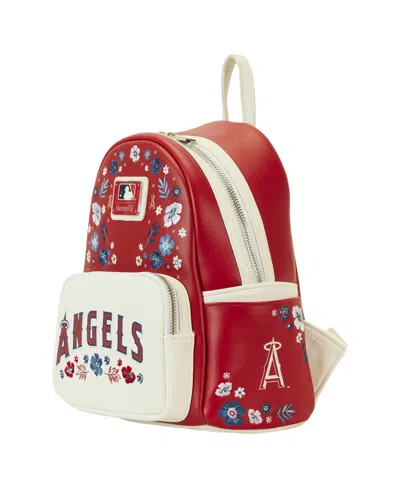 Shop Loungefly Men's And Women's  Los Angeles Angels Floral Mini Backpack In Multi