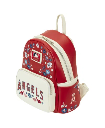 Shop Loungefly Men's And Women's  Los Angeles Angels Floral Mini Backpack In Multi