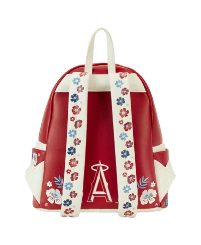Shop Loungefly Men's And Women's  Los Angeles Angels Floral Mini Backpack In Multi