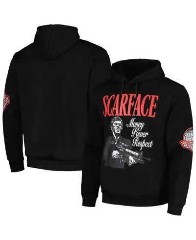 Shop Reason Men's And Women's  Black Scarface Money Power Respect Pullover Hoodie
