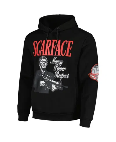 Shop Reason Men's And Women's  Black Scarface Money Power Respect Pullover Hoodie